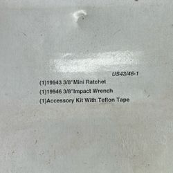 Craftsman 3/8 Impact Wrench And Ratchet Set New
