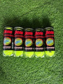 Penn Championship Tennis Balls - 5 Unopened Cans (15 Balls Total)