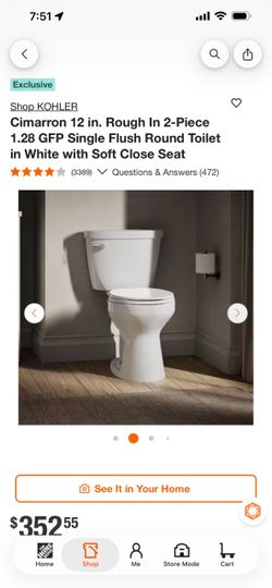 Kohler Cimarron 2-Piece Round Toilet White