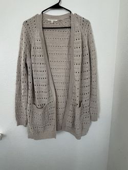 Cream / Beige Cardigan Sweater