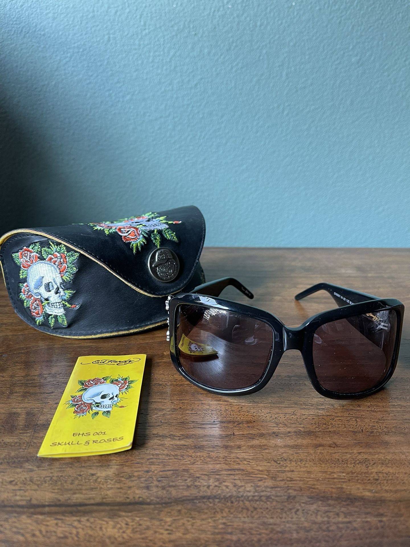 Ed Hardy Skull & Roses Sunglasses