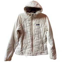 Patagonia Women's Nano Puff Jacket Full Zip White Primaloft Packable S