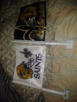 Saints window flags
