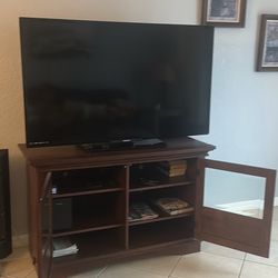 Wooden Entertainment System. 