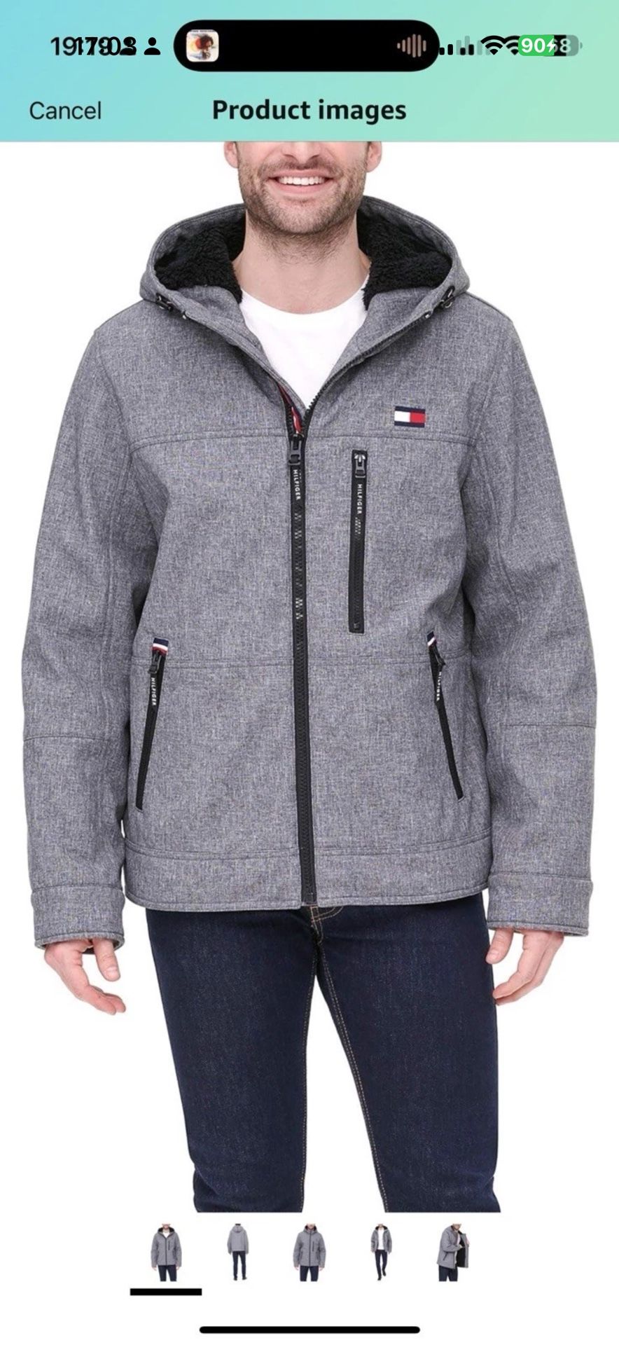 Tommy Hilfiger Classic soft-shell Sherpa lined hoody in breathable polyester
