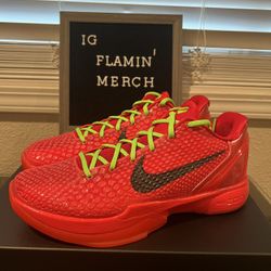 NEW Nike Kobe 6 PROTRO Reverse Grinch 100% Authentic Shoes SIZE 9
