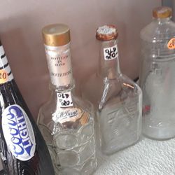 Antique liqueor bottles 