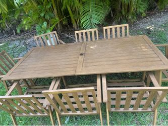 9 Piece Outdoor Aluminum Dining Table