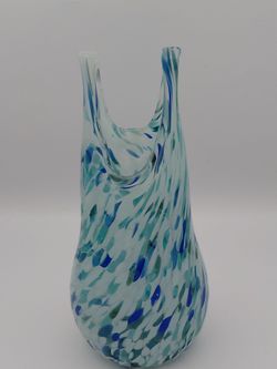 Unique Vintage Confetti Art Glass Vase