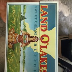 Vintage Metal Tin Land O Lakes Home Decor