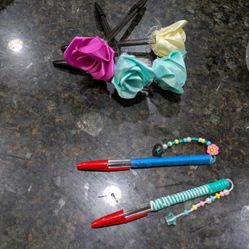 Home Made Roses On Pens