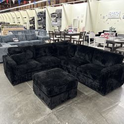 New Black Sectional 