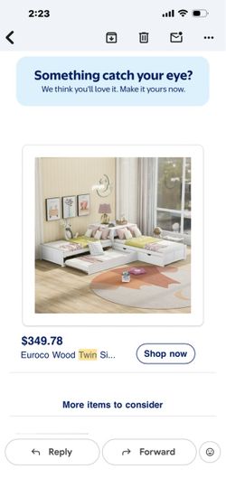 L shaped twin beds with trundle