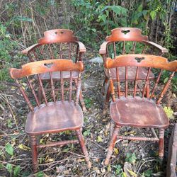 Salad Oak Wood Dining Chair Is Very Good Condition for Age