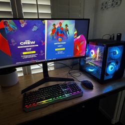Custom High End RGB Gaming PC + Ultra-Wide 34” LG Monitor – i7 | GTX 1080 | 32GB RAM | 1.36T