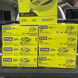 RYOBI  15 in. 3400 PSI Gas Pressure Washer Surface Cleaner with Caster Wheels