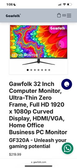32” Computer/Gaming Curved Monitor