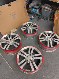 4 polished refurbished wheels 4 Raptor tires