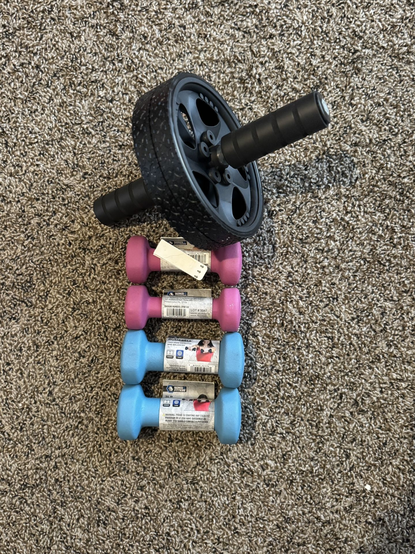 Starter Home Gym Bundle – MaxiClimber + Dumbbells + Ab Wheel – $40 OBO