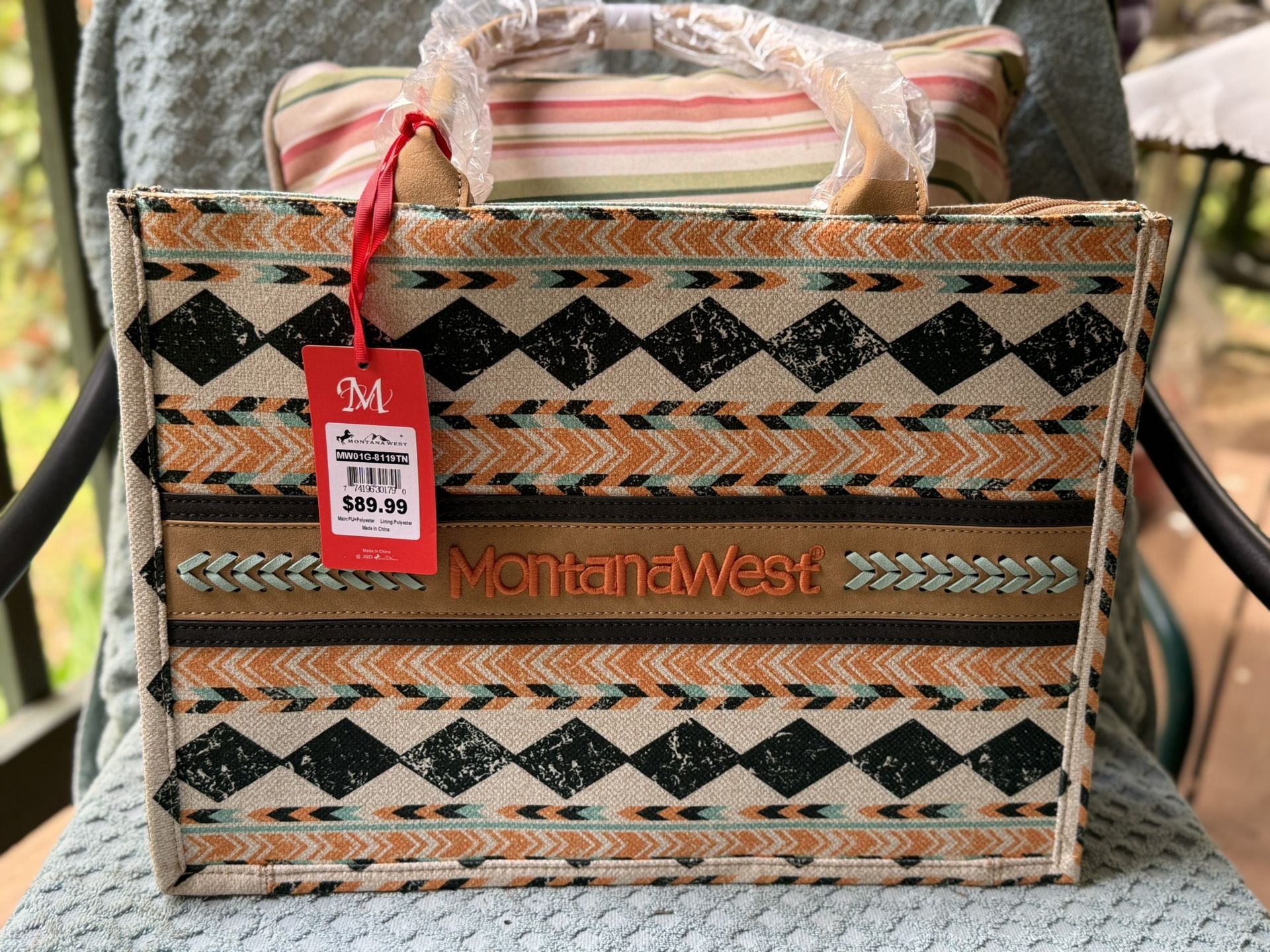 Montana West Boho Print Concealed Carry Tote/Crossbody Purse Embroidered