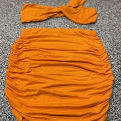 Orange Skirt  Set  - Size M/L
