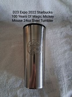 D23 Expo 2022 Exclusive Starbucks 100 Years Of Magic Mickey Mouse 24oz Steel Tumbler