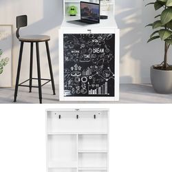 Wall Mounted Table with storage 