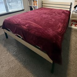 Queen Bed Frame - No box needed & 12 inch Queen gel memory foam mattress