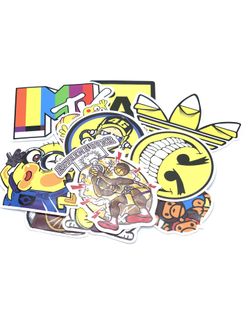 12 Pieces Fashion Logo Vinyl Stickers