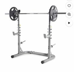 Complete Home Gym – Weider Squat Rack, Bench, Olympic Bar & 110lb Weights