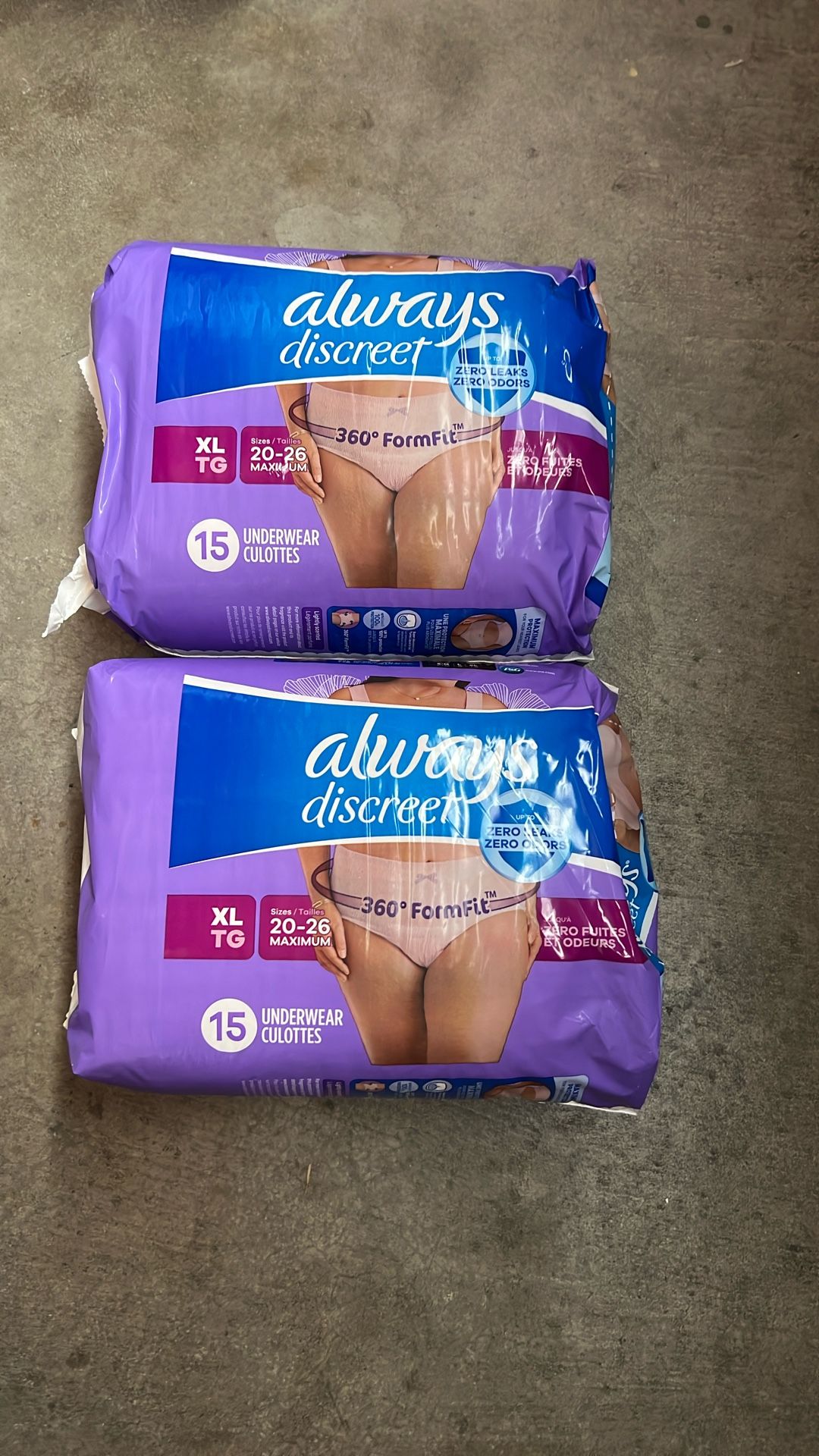 Always Discreet Disposable Underwear For Women Size XL
