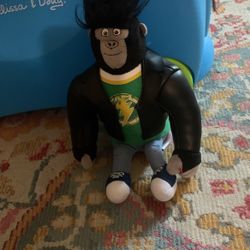 Boys Plush Toy Wearing Leather Jacket 