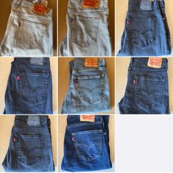 8 Pairs of Men's Levis Jeans (Details In Description)