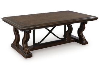 Maylee Dark Brown Rectangular Cocktail Table