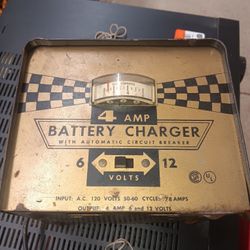 Vintage 4 amp Battery Charger 6V and 12V