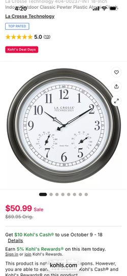 La Crosse Technology 9-18-Inch Atomic Wall Clock