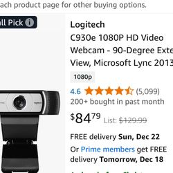  Logitech C930e 1080P HD Video Webcam  
