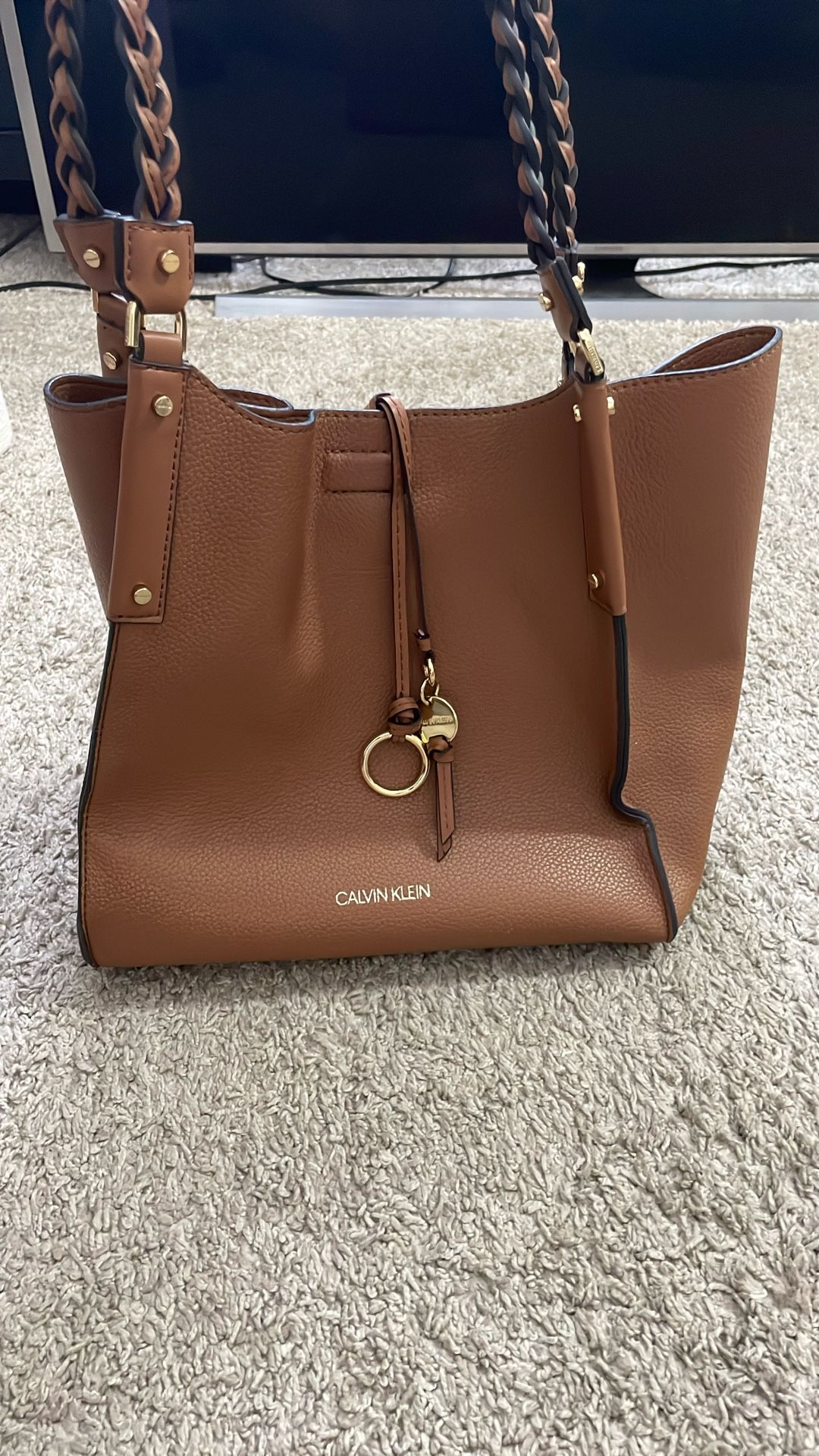 Calvin Klein Bucket Bag W Braided Handle