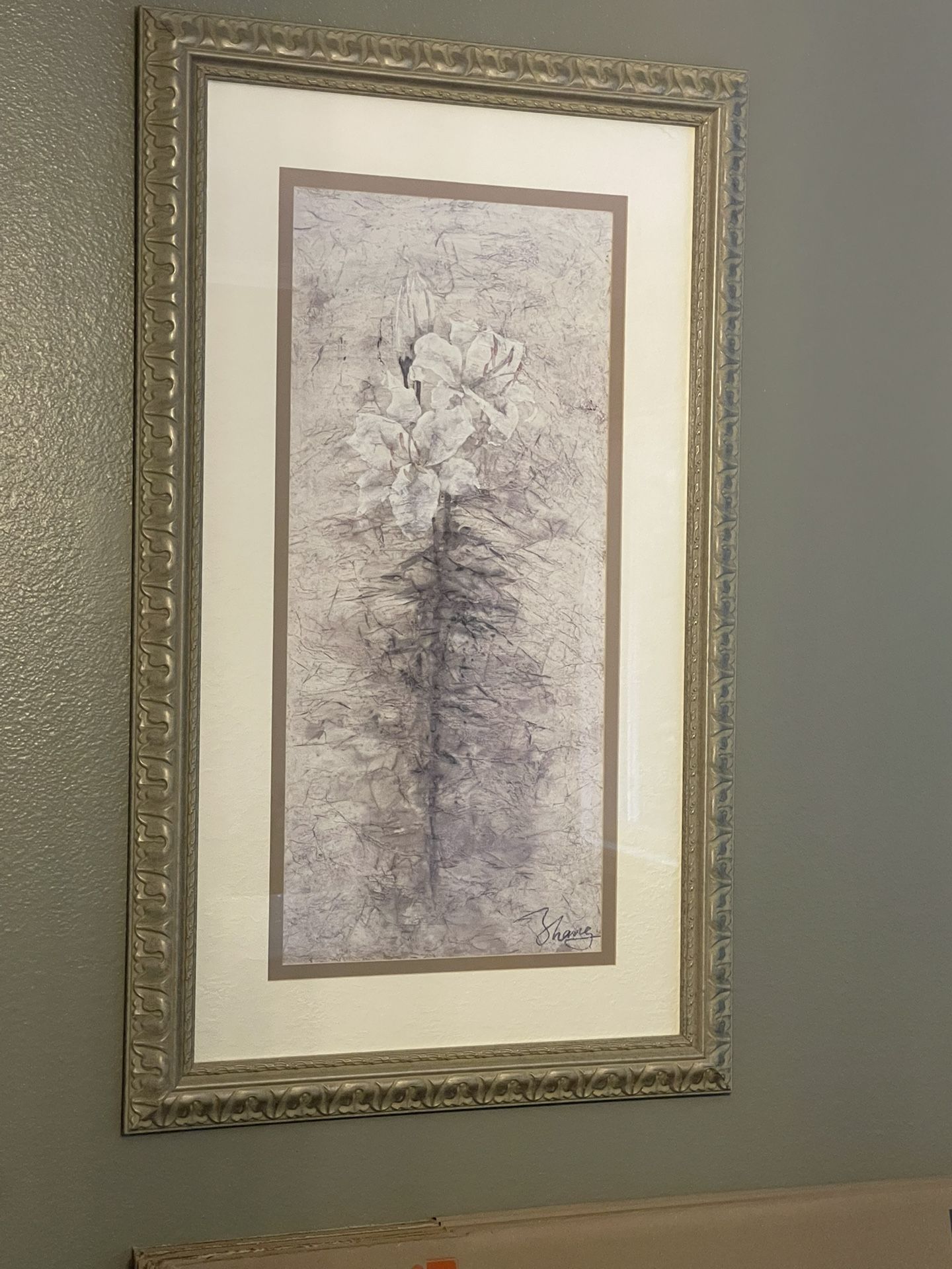 Framed Floral Picture