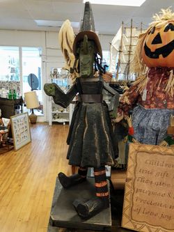 Heavy Duty Wooden Halloween Witch