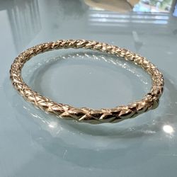 💎 14k Yellow Gold Bangle Bracelet 14.6 Grams