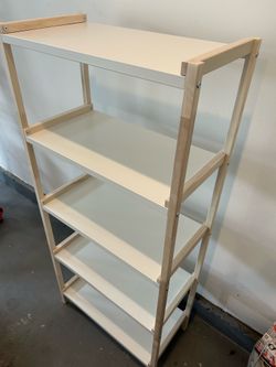 IKEA Wood & White 4-Tier Storage Shelf / Bookcase