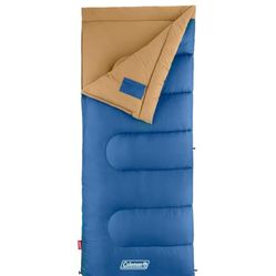 Coleman Brazos 20/30°F Adult Cool-Weather Sleeping Bag with No-Snag Zipper & Stuff Sack, Machine Washable, Great for Camping, Traveling, Guests, & Mor