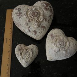 Decorative Whitewashed Heart Decor