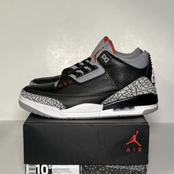 2018 JORDAN 3 BLACK CEMENT STYLE SIZE 10.5
