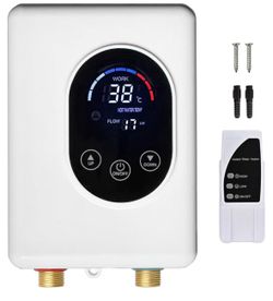Tankless Water Heater Electric 110V, 5000W Remote Control