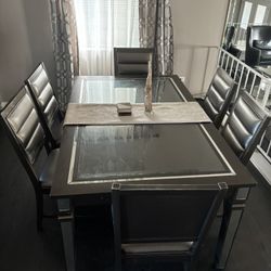 Sectional, Dinner Table And 6 Chairs, Breakfast Bar