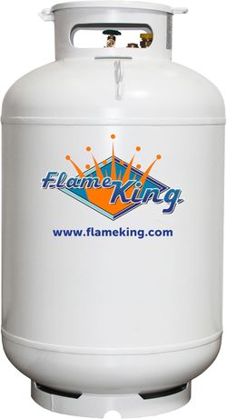 Flame King YSN420ASME 420LB (120 Gallon) ASME Vertical Steel Propane Tank, White ASME Certified
