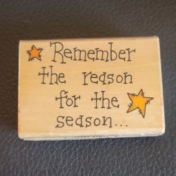Wood Rubber Stamp vintage 