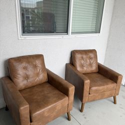 Leather Chair Set